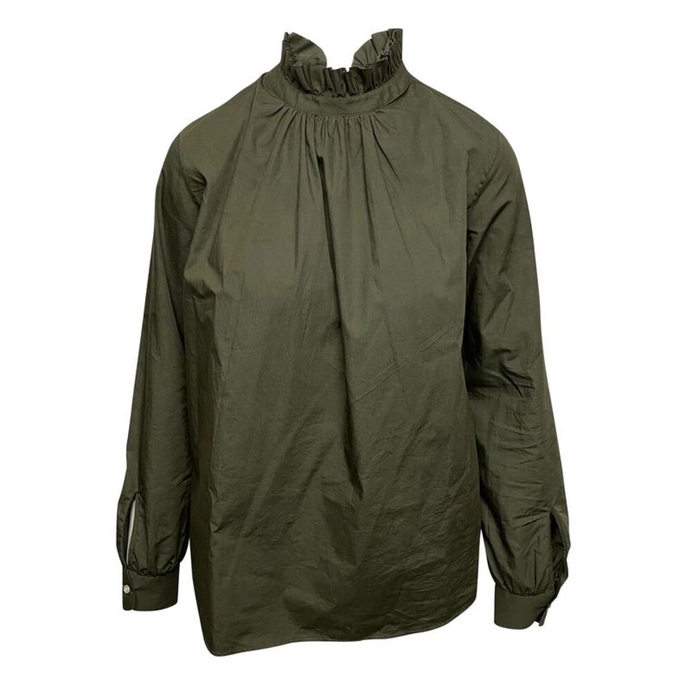 Officine Generale Blouse in Olive Cotton